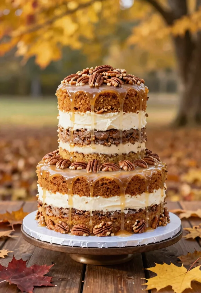 12 October Wedding Cake Ideas That Hold Shape in Outdoor Weather - 4. Maple Pecan Dream 1