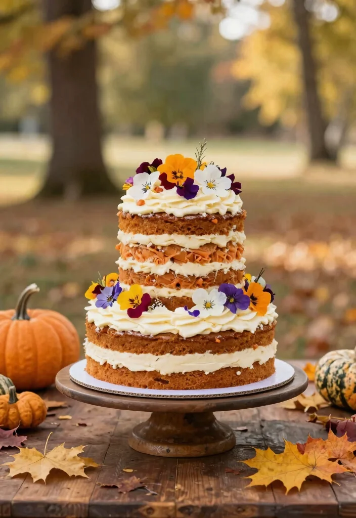12 October Wedding Cake Ideas That Hold Shape in Outdoor Weather - 5. Golden Carrot Cake 1
