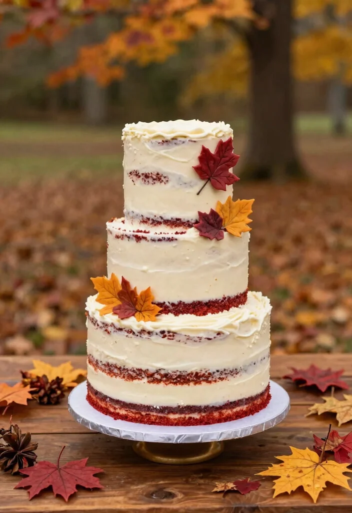 12 October Wedding Cake Ideas That Hold Shape in Outdoor Weather - 6. Spiced Red Velvet 1