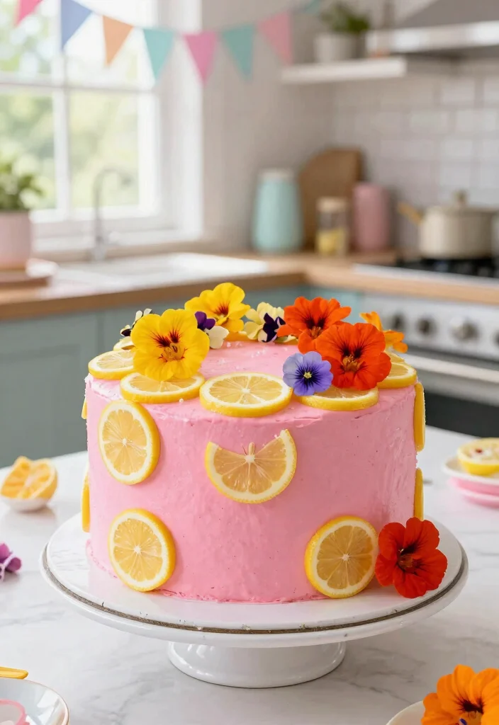 12 Pink 21st Birthday Cake Ideas Where Colors Don't Bleed Overnight - 5. Pink Lemonade Cake 1
