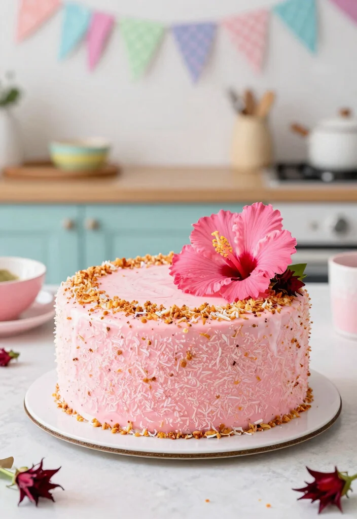 12 Pink 21st Birthday Cake Ideas Where Colors Don't Bleed Overnight - 8. Pink Coconut Cake 1