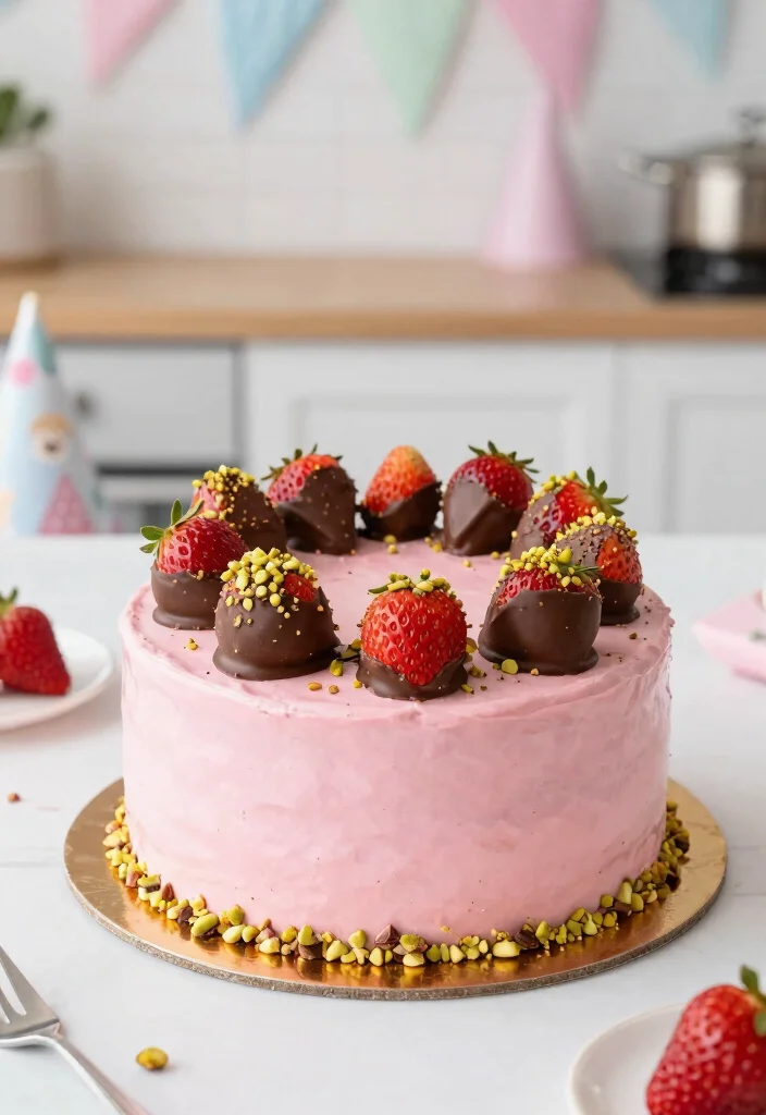 12 Pink 21st Birthday Cake Ideas Where Colors Don't Bleed Overnight - 9. Pink Chocolate Ganache Cake 1