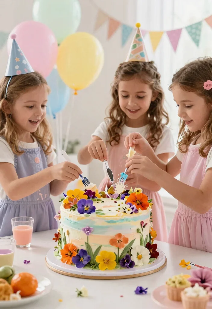 14 Birthday Cake Ideas for Girls Kids That Match Their Theme Without Specialty Equipment - 6. Floral Garden Cake 1