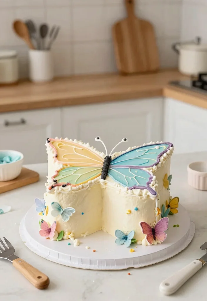 14 Butterfly Birthday Cake Ideas With Wings That Don't Droop - 14. Personalized Butterfly Cake 1