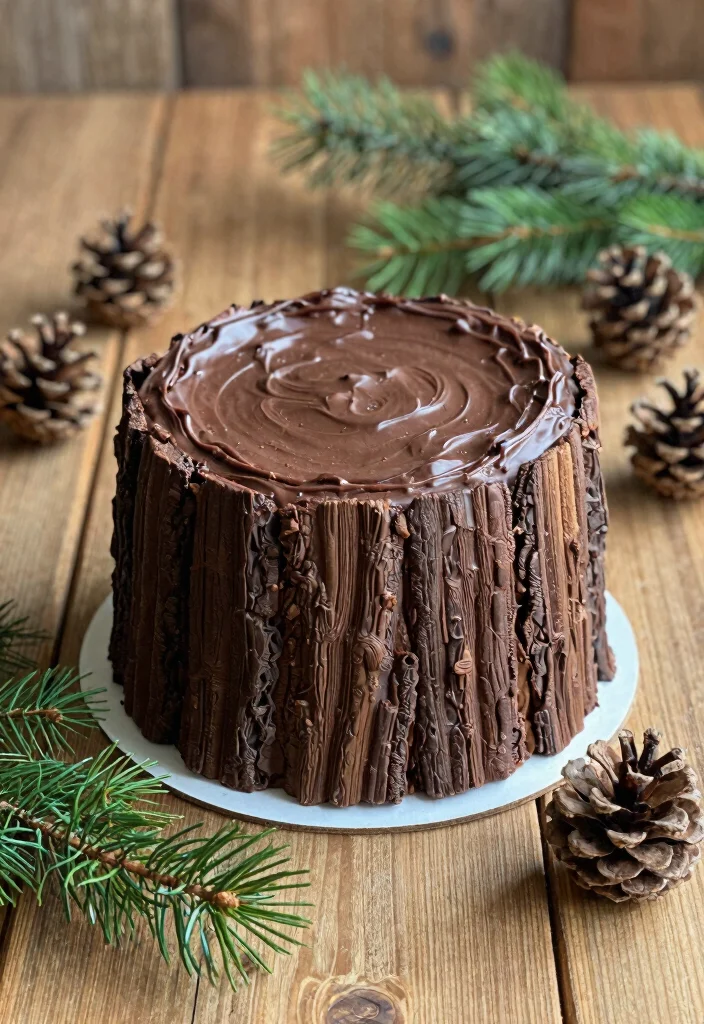 14 Cake Decoration for Men Ideas That Look Sharp Without Fondant Figures - 1. Rustic Wood and Chocolate 1