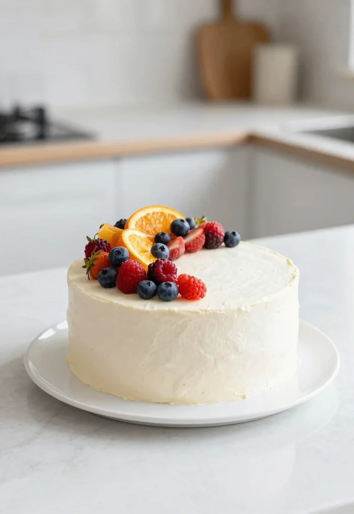 14 Cake Decoration for Men Ideas That Look Sharp Without Fondant Figures - 14. Minimalist Cake with Fresh Fruits 1