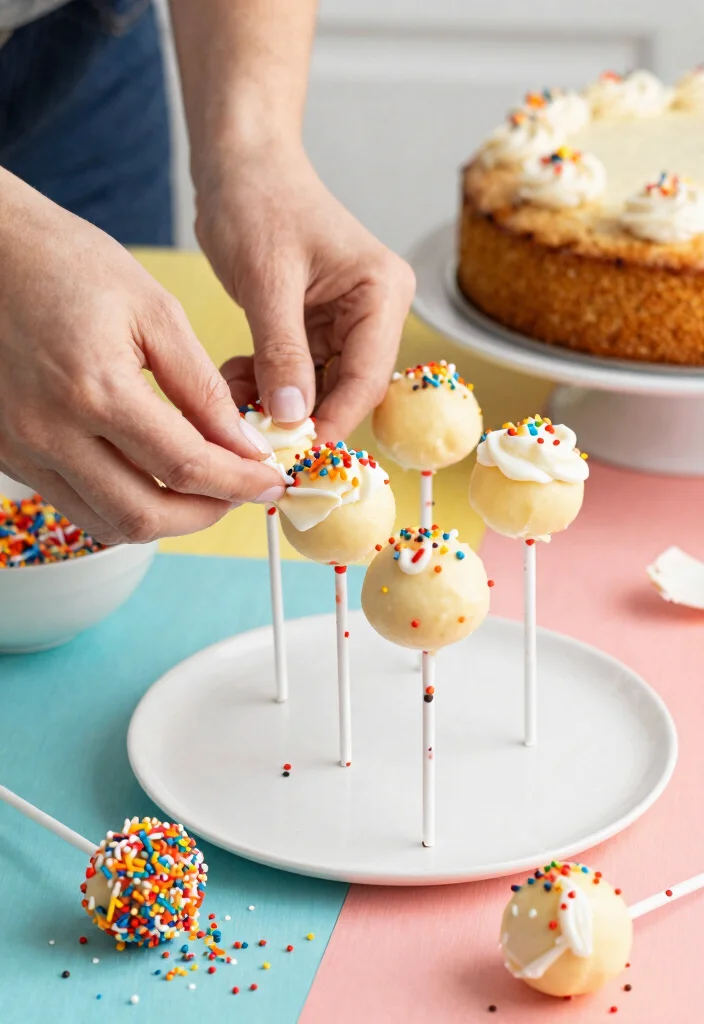 14 Cake Pops Ideas That Don't Fall Off Sticks Before the Party - 1. Classic Vanilla Cake Pops 1