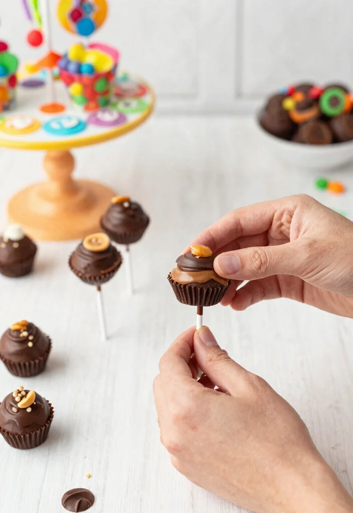 14 Cake Pops Ideas That Don't Fall Off Sticks Before the Party - 11. Peanut Butter Cup Cake Pops 1