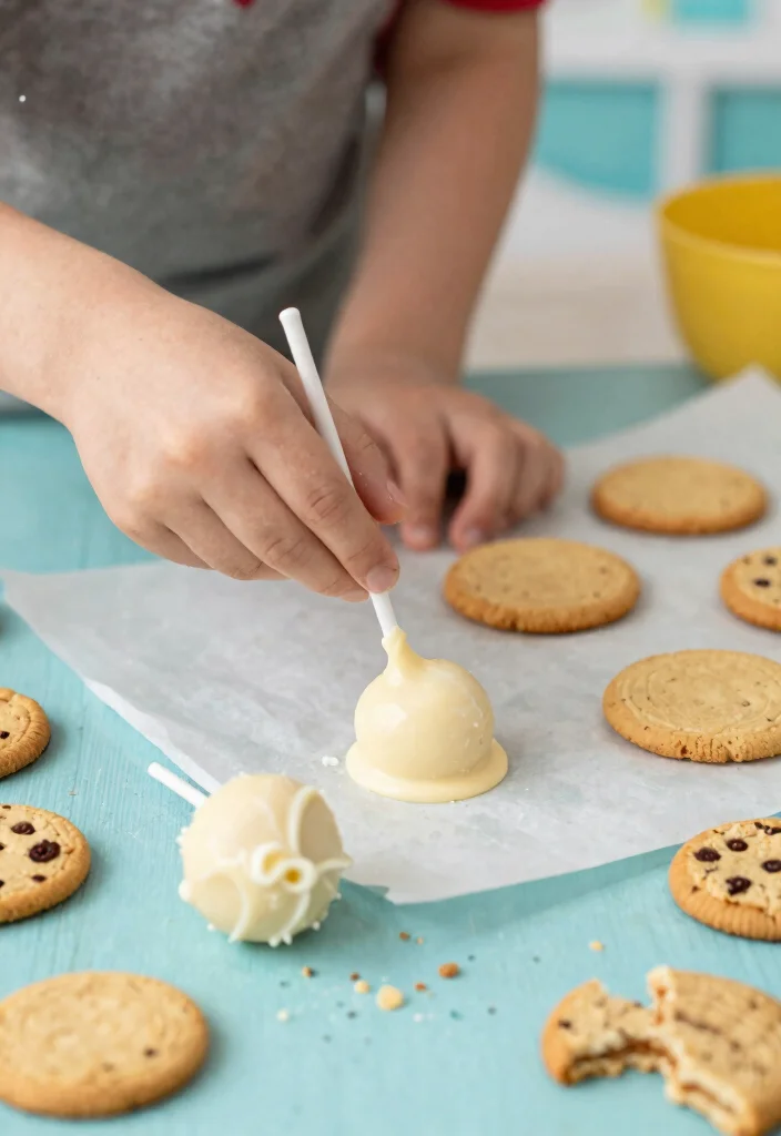 14 Cake Pops Ideas That Don't Fall Off Sticks Before the Party - 7. Cookies and Cream Pops 1