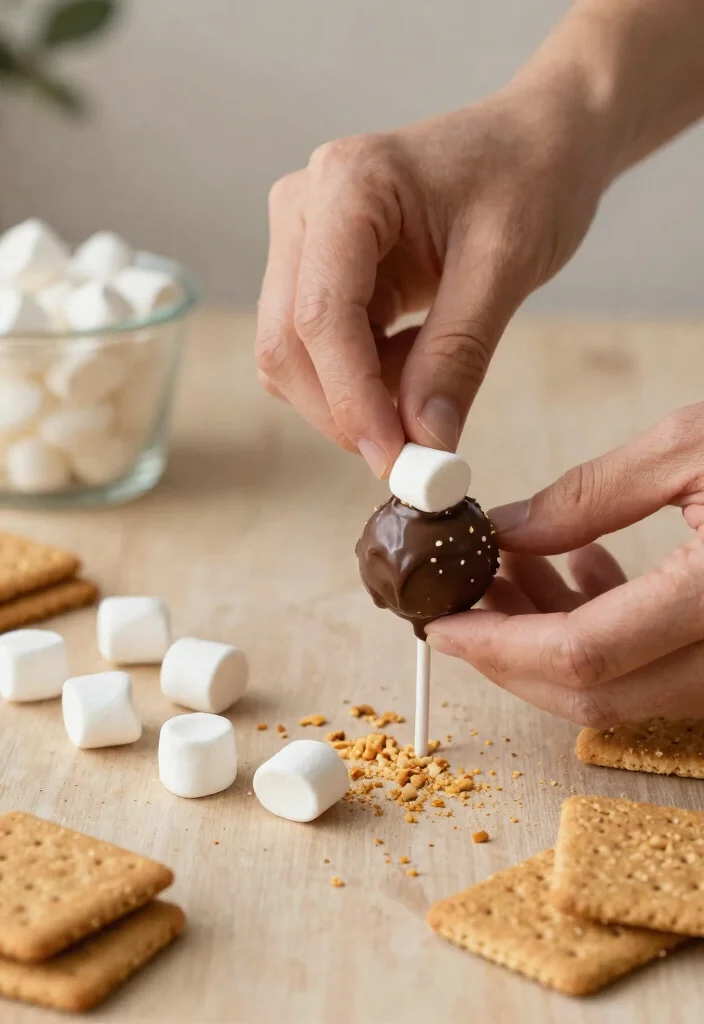 14 Cake Pops Ideas That Don't Fall Off Sticks Before the Party - 9. S'mores Cake Pops 1