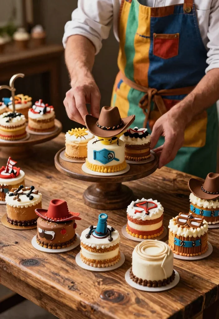14 Rodeo Cake Ideas With Decorations That Stay Upright - 11. Mini Rodeo Cakes 1