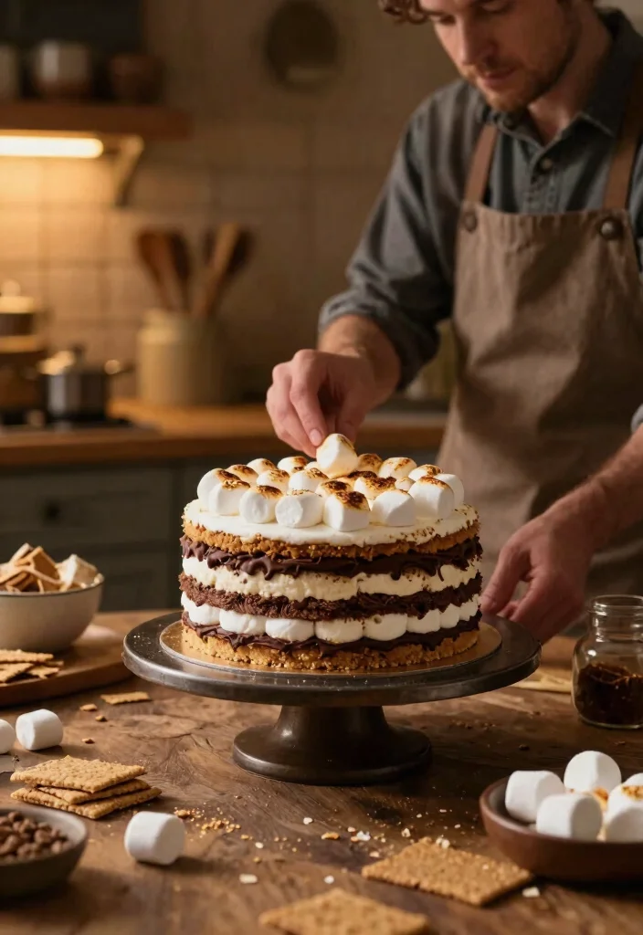 14 Rodeo Cake Ideas With Decorations That Stay Upright - 14. S'mores Rodeo Cake 1