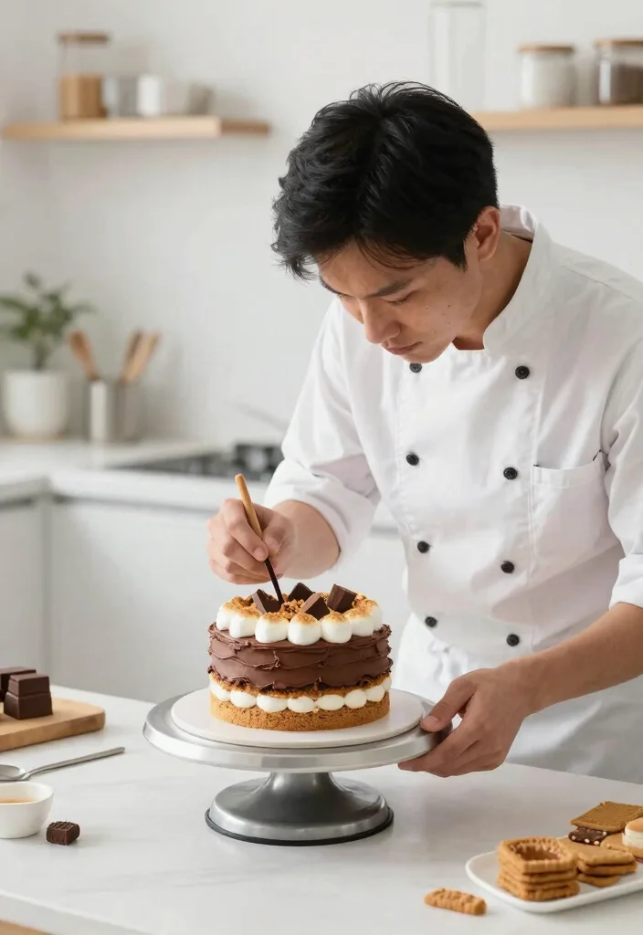 15 Bento Cake Design Ideas for Men Ready in 30 Minutes - 13. S'mores Inspired Cake 1