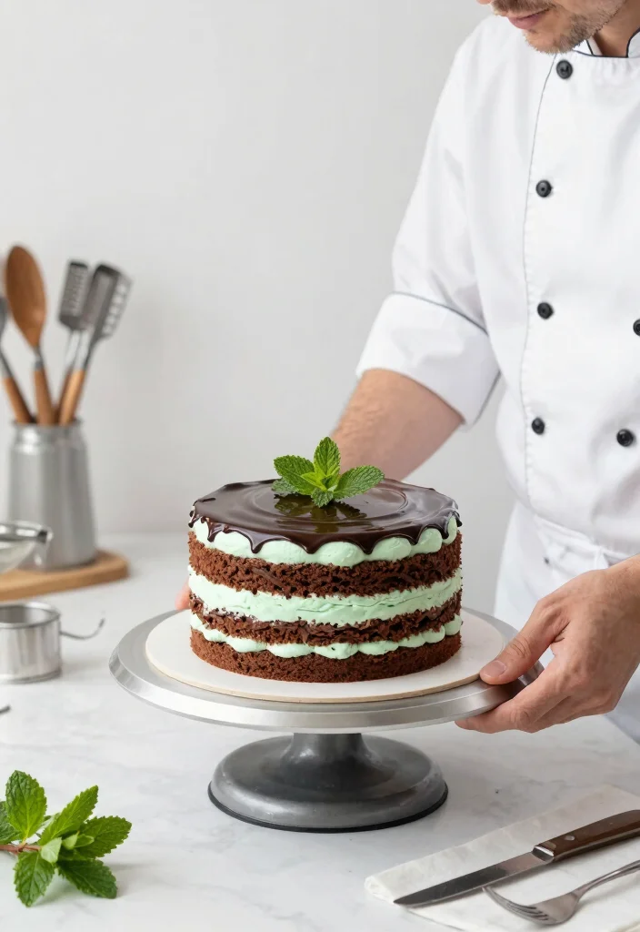 15 Bento Cake Design Ideas for Men Ready in 30 Minutes - 14. Chocolate Mint Layered Cake 1