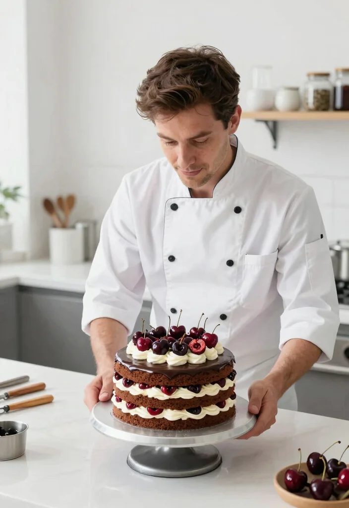 15 Bento Cake Design Ideas for Men Ready in 30 Minutes - 4. Bold Black Forest 1