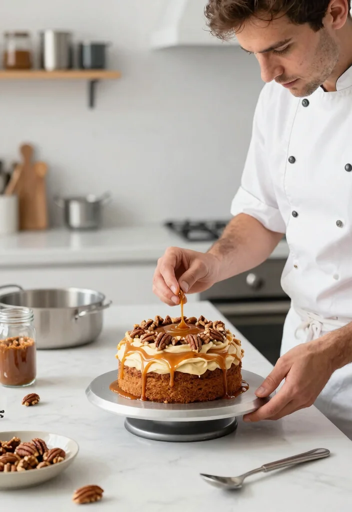 15 Bento Cake Design Ideas for Men Ready in 30 Minutes - 6. Caramel & Pecan Crunch 1