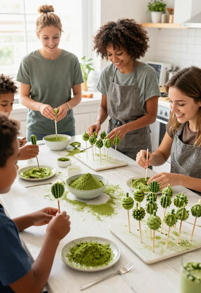 15 Cactus Cake Pops That Hold Shape Without a Mold - 13. Cactus Cake Pops with Matcha 1