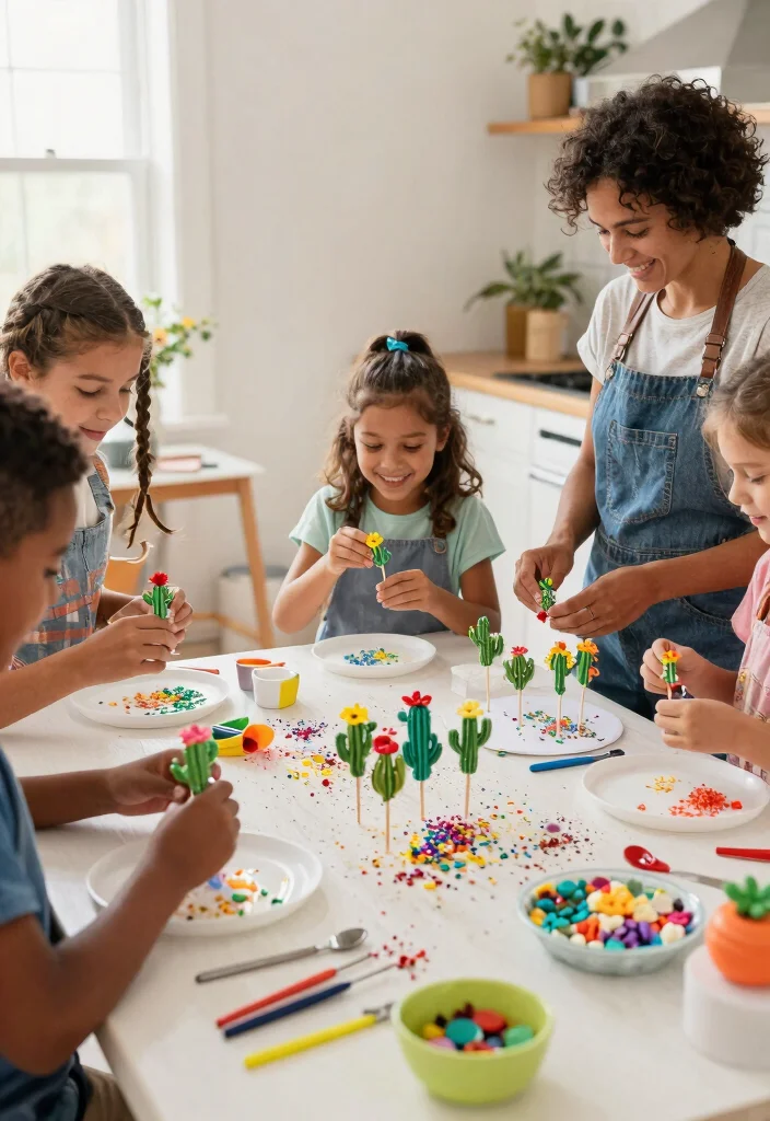 15 Cactus Cake Pops That Hold Shape Without a Mold - 2. Miniature Cactus Flower Pops 1