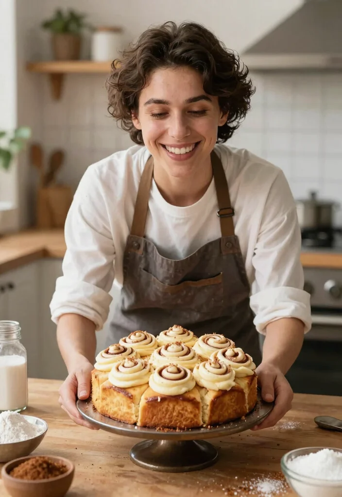 15 Cinnamon Roll Birthday Cake Recipes That Don't Dry Out - 1. Classic Cinnamon Roll Birthday Cake 1