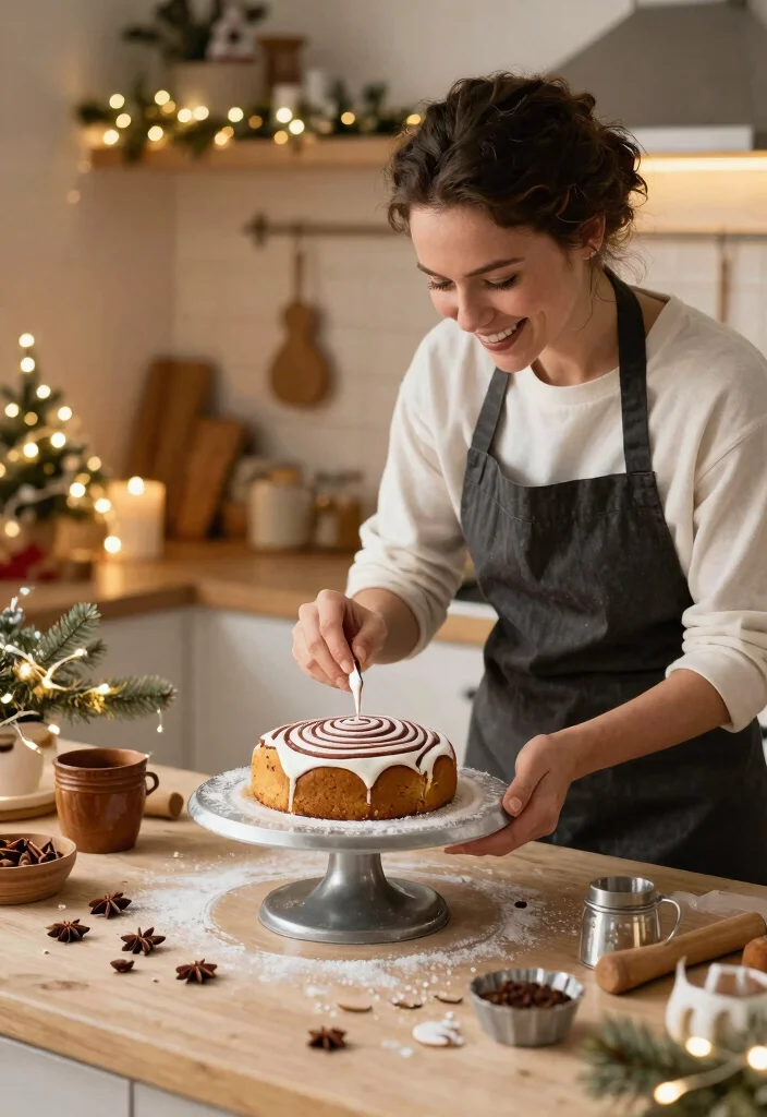 15 Cinnamon Roll Birthday Cake Recipes That Don't Dry Out - 7. Gingerbread Cinnamon Roll Cake 1