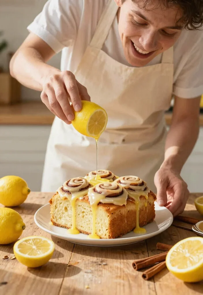 15 Cinnamon Roll Birthday Cake Recipes That Don't Dry Out - 9. Lemon Cinnamon Roll Cake 1