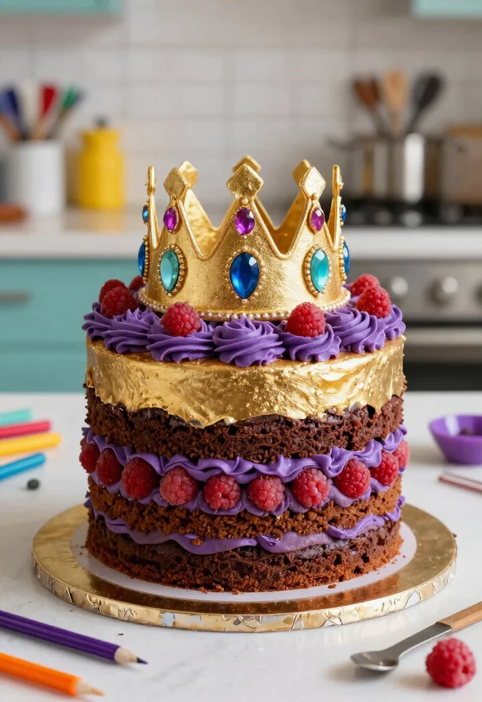 15 Dragon Cake Ideas That Keep Their Structure - 10. Glitzy Dragon Queen Cake 1