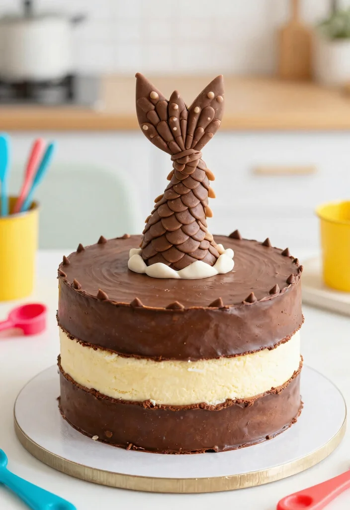 15 Dragon Cake Ideas That Keep Their Structure - 9. Dragon Tail Cake 1