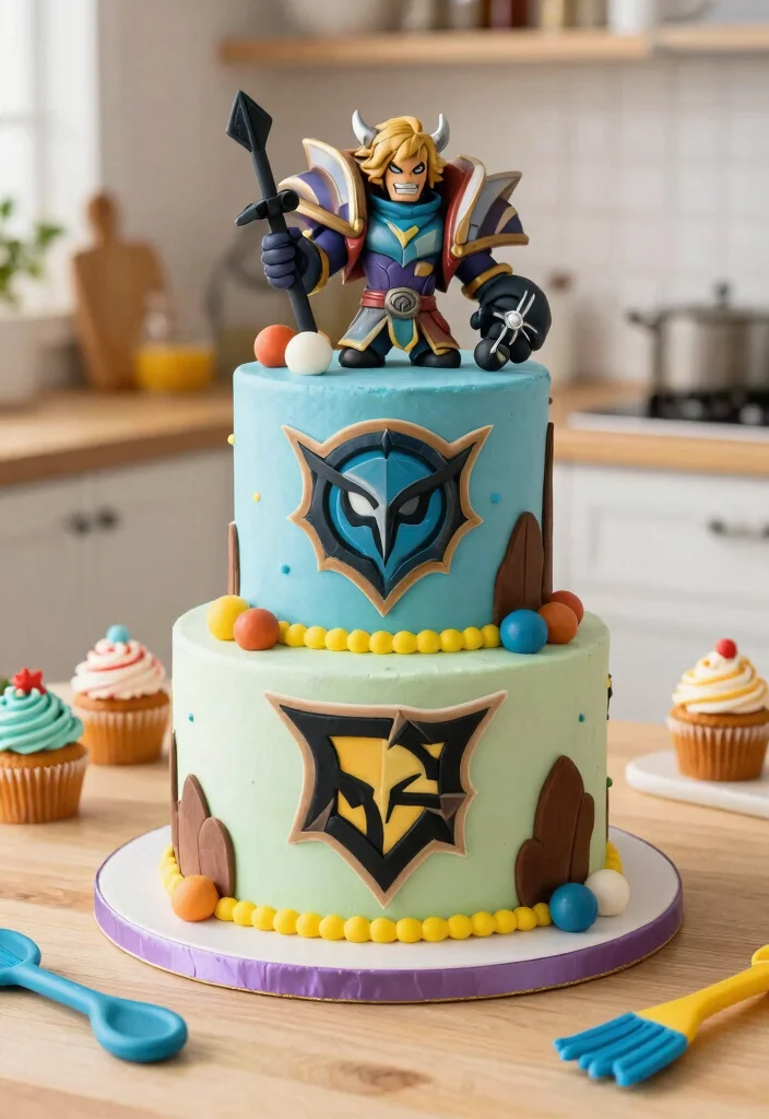 15 Gaming Theme Cake Ideas He'll Recognize Instantly - 11. League of Legends Cake 1
