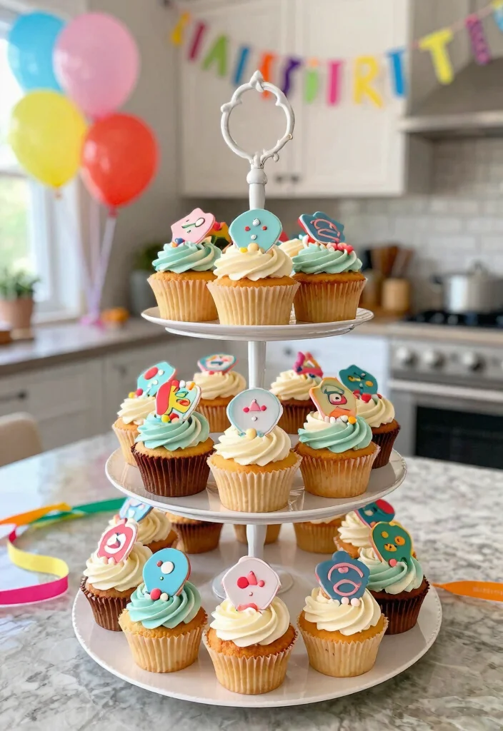 15 Graduation Cake Designs That Hold Fondant Caps Without Sliding - 11. Layered Cupcake Tower 1