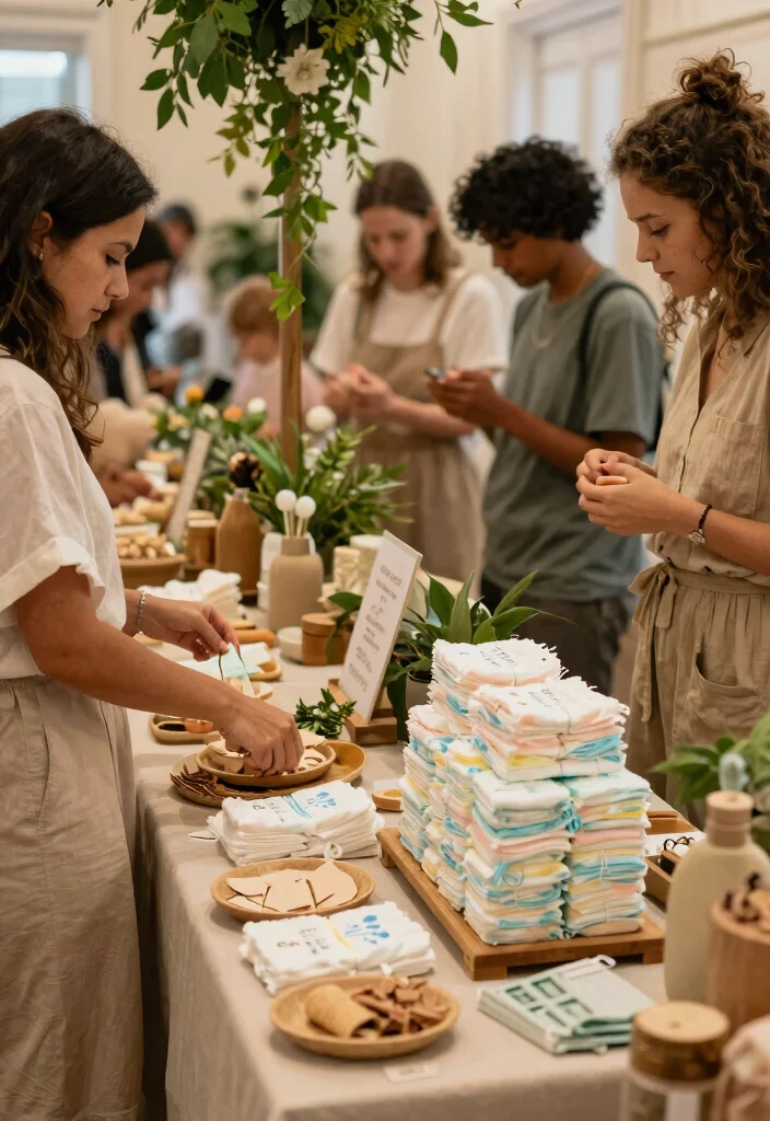 15 Nappy Cake Ideas That Hold Together for the Whole Shower - 15. Eco-Friendly Nappy Cake 1