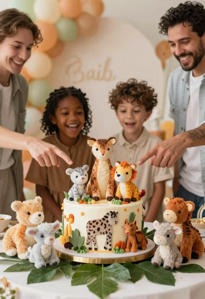 15 Nappy Cake Ideas That Hold Together for the Whole Shower - 2. The Animal Kingdom Nappy Cake 1