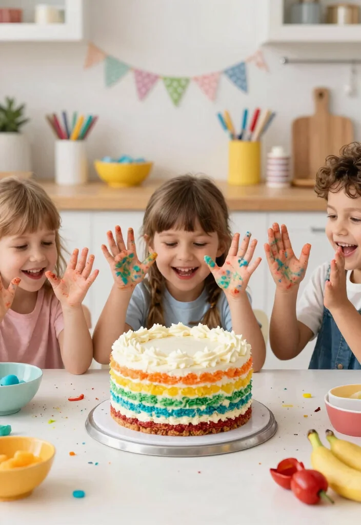 15 Rainbow Smash Cake Ideas That Don't Stain Hands and Faces - 4. Vegan Rainbow Smash Cake 1