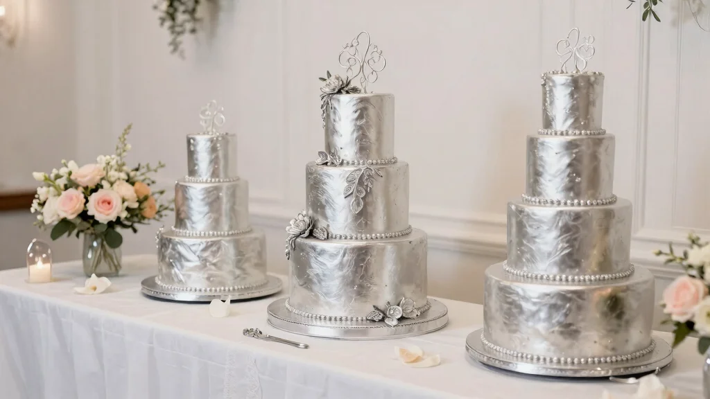 15 Silver Wedding Cake Ideas That Don't Show Fingerprints