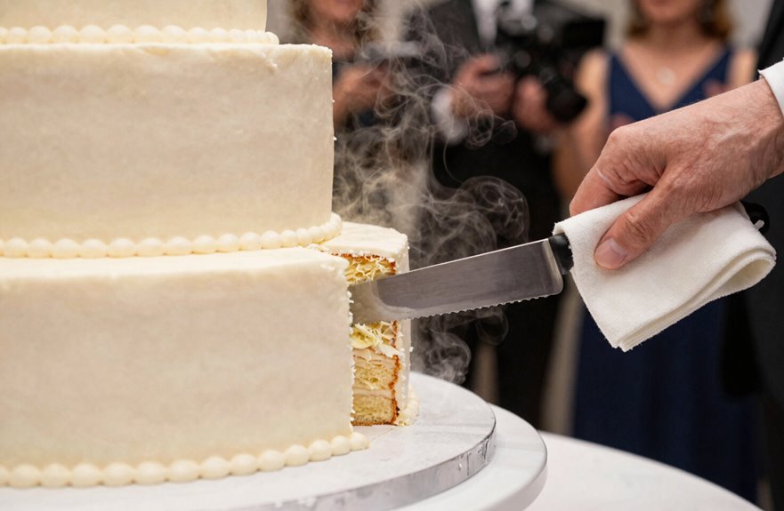 7 Steps to Cut a Wedding Cake Like a Pro 7 1 inch cake slices clean