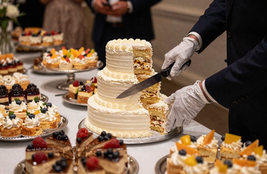 7 Steps to Cut a Wedding Cake Like a Pro 8 buffet style cake flavors celebration
