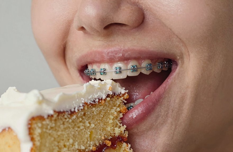 How You Can Eat Cake With Braces Successfully 7 chew with rear teeth