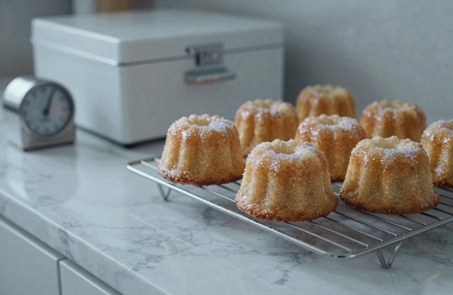 freezer cooled cakes in 15 minute increments