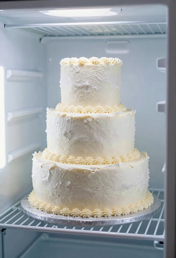 fridge thaw cake tier slowly