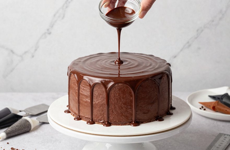 Master Drip Cake Decorating in 5 Steps 3 ganache test drip and consistency