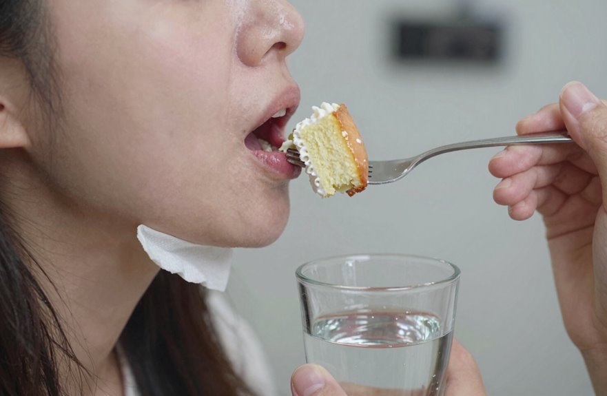 gentle saltwater rinse after eating