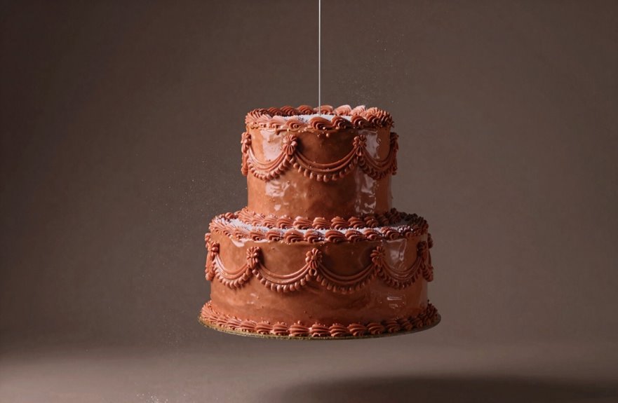 What Is a Hanging Cake? 2 hanging cake with stainless frame