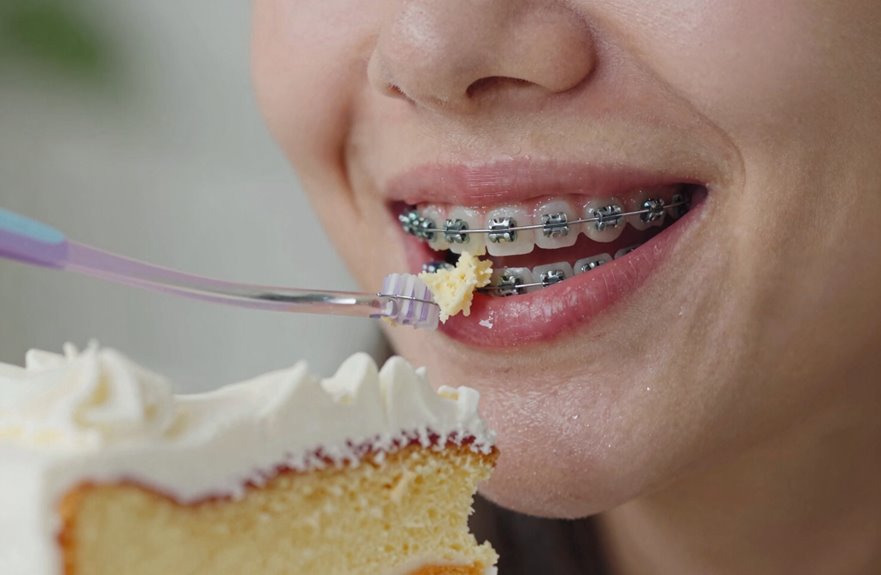 How You Can Eat Cake With Braces Successfully 8 rinse then brush after cake