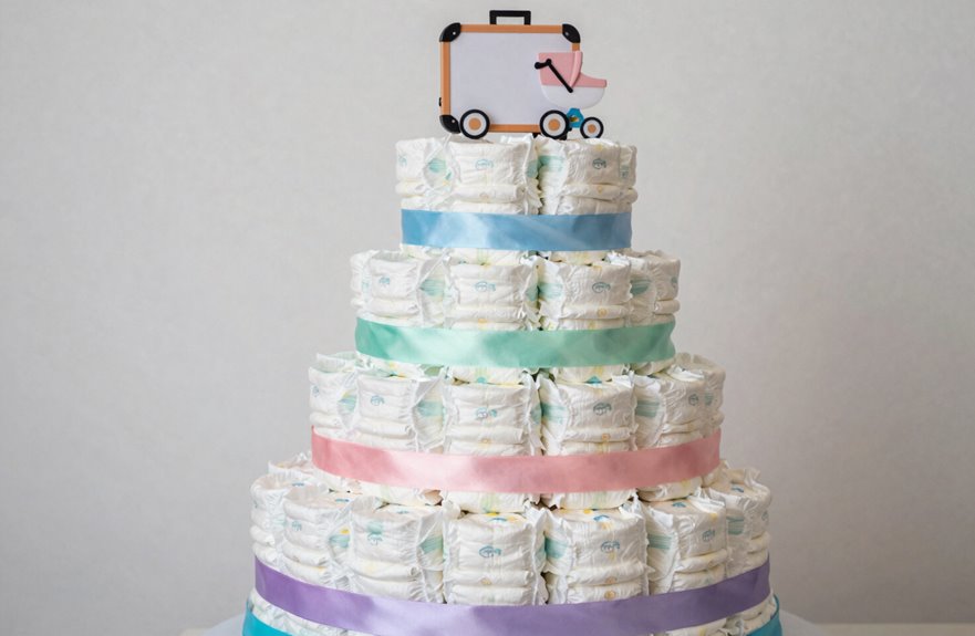 What Is a Diaper Cake? 11 secure stable transport display topper