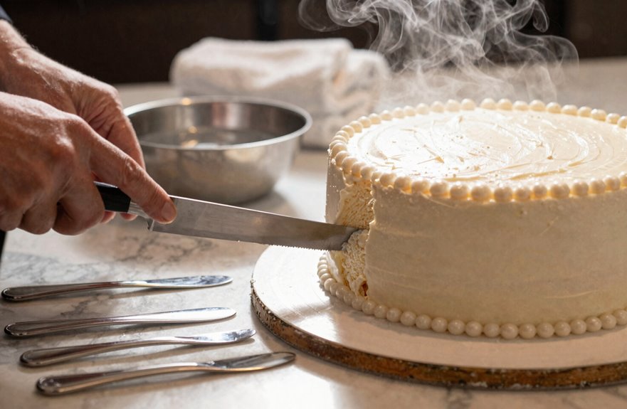 7 Steps to Cut a Wedding Cake Like a Pro 3 sharp knife hot water plating tools