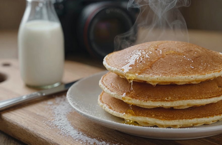 How You Should Use Cake Flour When Making Pancakes 6 tiny bubbles matte edges lift