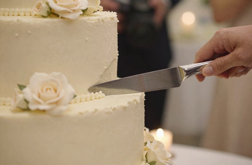 How Do You Cut a Wedding Cake? 9 two inch guide line centerline